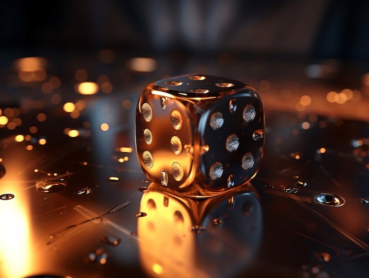 Traditional Sic Bo dice game table layout showing betting areas and three dice